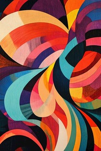 缤纷色彩抽象艺术图案