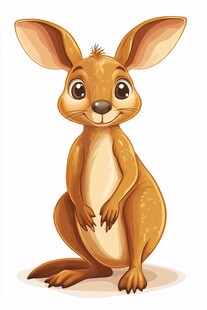 可爱袋鼠卡通形象