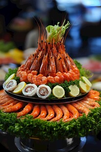 豪华海鲜拼盘 视觉味觉盛宴