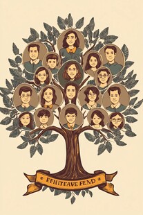 家族人物树图展示