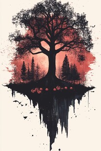 悬浮之树的奇幻景象