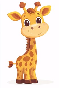 可爱长颈鹿卡通形象