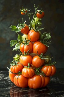 番茄堆叠造型艺术