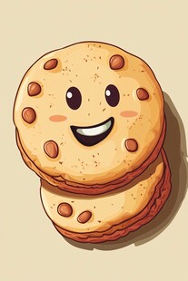 笑脸饼干插画