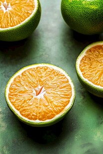 青橙切片特写 清新诱人