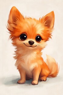 可爱吉娃娃萌态十足