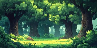 梦幻森林静谧自然景象