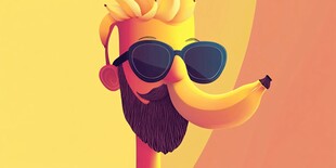 香蕉人酷帅形象