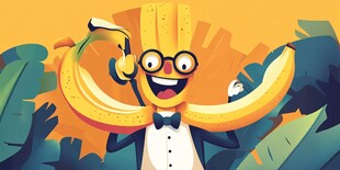 欢乐香蕉先生的俏皮亮相