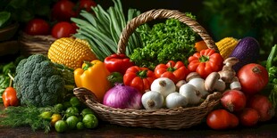 丰收菜篮 多样新鲜蔬菜齐聚