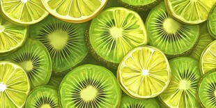 柠檬猕猴桃切片背景图