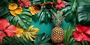 夏日热带风情装饰元素