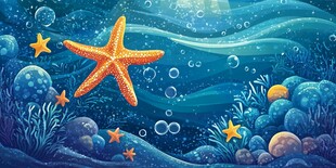 梦幻海底的多彩海星世界