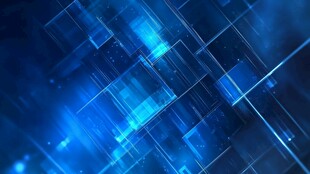 蓝色科技感方块背景图案