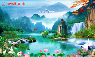 聚宝盆风水画 