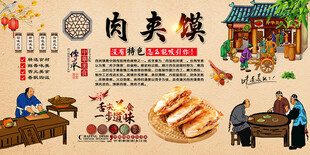 肉夹馍背景墙