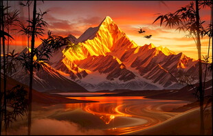 背靠金山