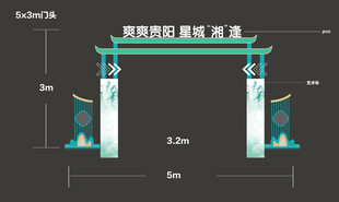中式牌坊建筑设计图