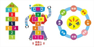 跳房子幼儿园彩绘