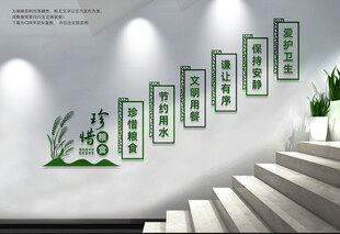 食堂楼梯文化墙