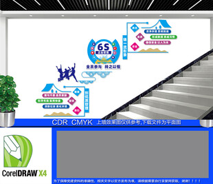 6S企业管理楼道文化墙