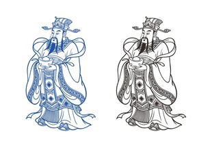 财神矢量图形
