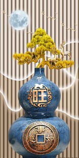 中式葫芦摆件装饰画
