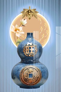 中秋葫芦摆件装饰画