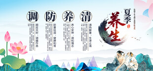 夏季养生展板