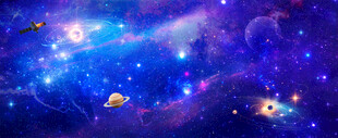 蓝色星空图 璀璨星空