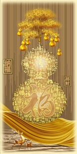 金色华丽装饰艺术图案装饰画