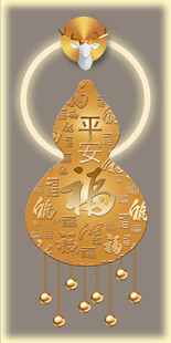 金色福字装饰璀璨喜庆装饰画