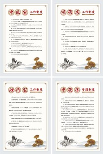 中医制度展板四件套