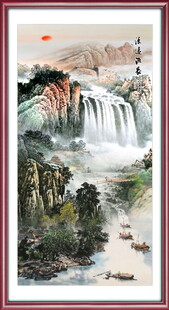 竖幅山水画