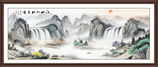 高山流水国画