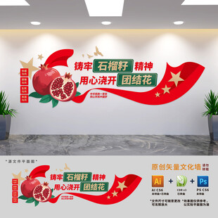 筑牢石榴籽精神党建文化墙