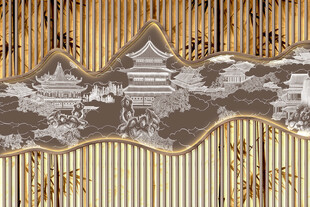 楼阁格栅形象墙