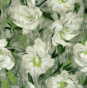 白色花卉图案