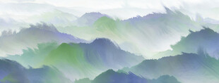水墨风格山峦美景