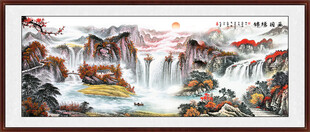 国画鸿运当头 客厅山水画