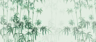 新中式水墨竹子