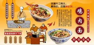 鸡肉面背景墙