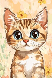 可爱小猫咪插画