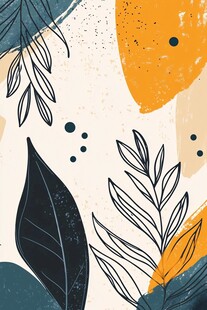 手绘植物装饰图案设计