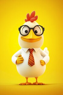 商务风小鸡形象