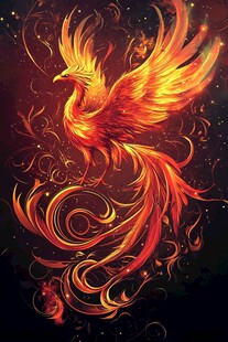火焰凤凰华丽飞舞图
