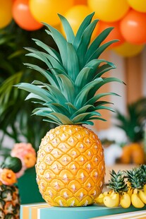 大型精美纸质菠萝装饰摆件