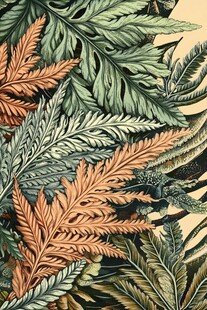 蕨类植物精美图案纹理
