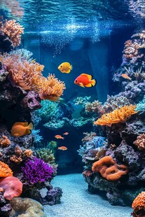海底梦幻珊瑚与缤纷鱼类