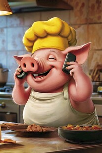 小猪厨师欢乐打电话